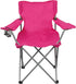 Generic Quad Folding Camp Chair with Cup Holder, Pink Portable Outdoor Chair for