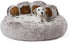 Jiupety Upgraded Soothing Paw Dog Bed - Cozy Comfy Donut Bed with Bear Paws, Gray XL 32”X32”X10”