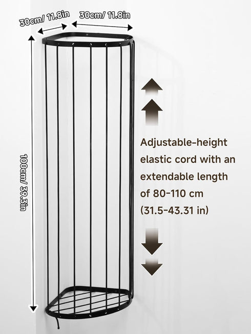 AIDILI Garage Ball Storage Rack - Wall Mounted Ball Holder with Elastic Cords, Large Capacity Sports Organizer