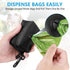 Dog Waste Bag Dispenser, Soft Fabric Zipper Holder for Doggie Waste Bags, 2PCS Black Pouch for Leash Accessory