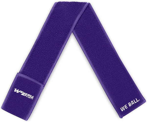 Streamer Football Towel, Sports Towel with Hook and Loop Fastener for Cleaning Football Visor and Gloves (Purple)