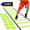 Yes4All Ultimate Combo Agility Ladder Training Set – 12 Adjustable Rungs, 12 Agility Cones & 4 Steel Stakes