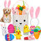 12 Pcs Easter Basket Playset, Easter Dog Toys, Plush Easter Eggs Bunny Shape Stuffed Dog Toy