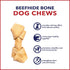 Pet Factory American Beefhide 4-5" Knotted Bones Dog Chew Treats - Chicken Flavor, 8 Count