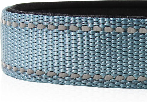 Joytale Reflective Dog Collar, Soft Neoprene Padded Breathable Nylon for Large Dogs (Gray, L)