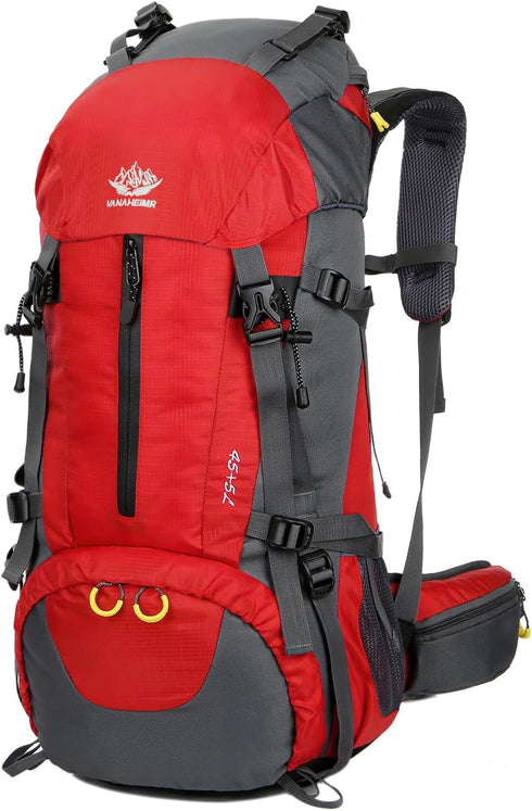 WoneNice 50L Waterproof Hiking Backpack - Outdoor Sport Daypack with Rain Cover