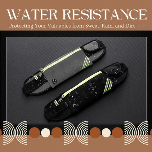 USHAKE Running Belt with Bounce-Free Pouch for iPhone and Samsung Galaxy, Ideal for Running, Walking, Gym Workouts
