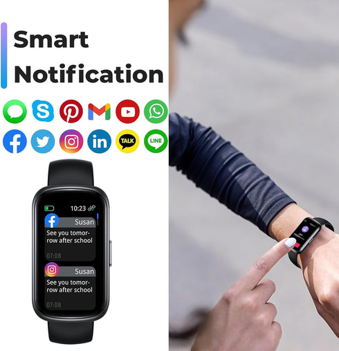 Fitness Tracker Watch with Heart Rate Monitor, 3ATM Waterproof, Health Activity Tracker, Smartwatch for Men and Women,