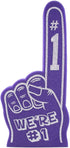 Giant 18 Inch Foam Finger - We're Number 1 Hand for Cheerleading, Sports Events, Vibrant Celebration Colors