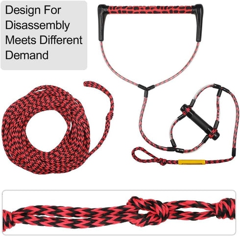 Obcursco Water Sport Line Wakeboard Rope with EVA Handle, Ideal for Kneeboard, Water Ski, Wakeboard