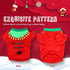 HYLYUN 2 Pack Christmas Dog Shirts - Cute Printed Puppy T-Shirt for Small Dogs and Cats Christmas Cosplay Apparel