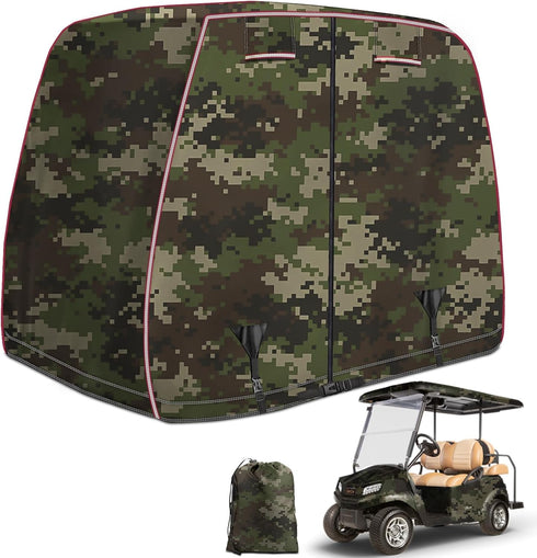 iLSKW Golf Cart Cover - Universal Fits for EZGO, Club Car, Yamaha 4 or 2 Passenger, 420D Oxford Protection