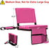 FZGhome 3 Stadium Seats with Back Support for Bleachers, Folding Bleacher Seat Bleacher Chairs with Back and Cushion