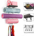 VINAEMO Yoga Mat Holder Accessories - Wall Mount Organizer with 4 Hooks and Wooden Shelves for Foam Roller and Towel