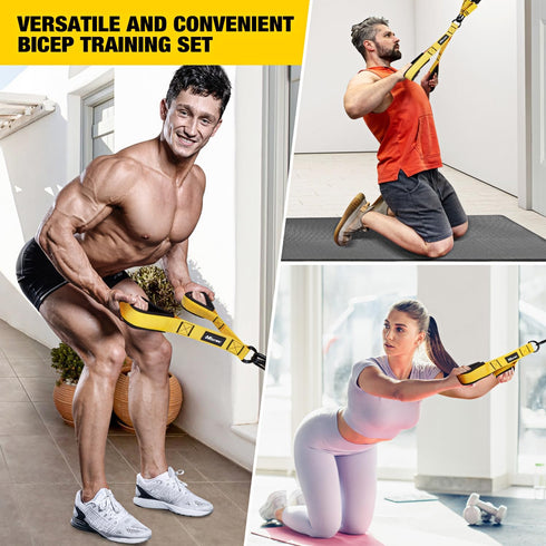Home Gym Equipment Resistance Bands with Handles, Door Anchor, Tricep Rope Cable Attachment