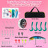 Lady Fishing Rod and Reel Combos, Carbon Fiber Telescopic Fishing Pole Kit with Spinning Reel, Fishing Line, Lures,