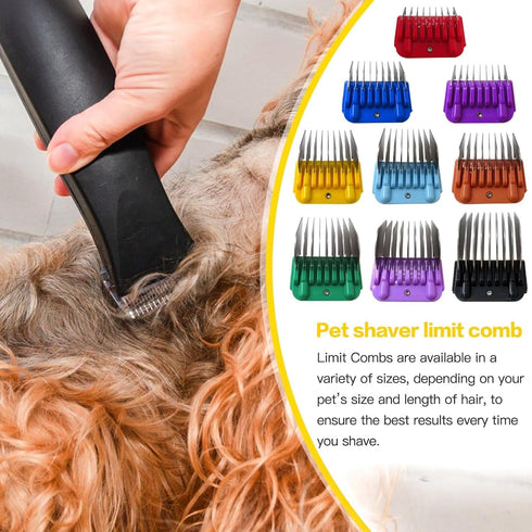 9 Set #10/15/30 Animal Stainless Steel Attachment Color Guide Comb Fit for Most Oster/Wahl/Andis Detachable-Style