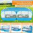 4 Lukovee Small Animals Playpen, Chicken Pen with Escape-Proof Detachable Bottom & Zipper Doors, Breathable Foldable