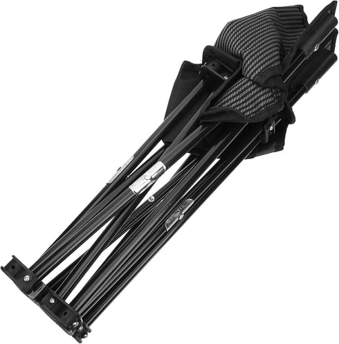 Alasum Portable Folding Outdoor Chair with Carry Bag, Small Gray Stripe Camping