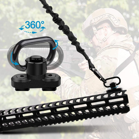 Sling Swivels Mount Set for 1.25 Inch Mloc Attachments, Two Point Traditional Sling