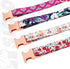 Soft Cotton Dog Collar, Adjustable with Metal Buckle, Orange Floral Pendant for Small Medium Large Dogs (Large)