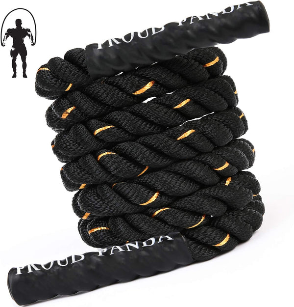 Heavy Jump Ropes for Fitness - 2LB/3LB/5LB Weighted Adult Skipping Rope for Total Body Workouts and Power Training.
