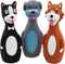 CHIWAVA 3 Pack 5.7 Inch Squeaky Latex Dog Toys, Standing Stick Interactive Play for Small Dogs