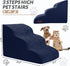 Dog Stairs and Steps for Beds Or Couches, 3-Step Pet Stairs for Small Dogs and Cats, Soft Non-Slip Ramp for Older Dogs