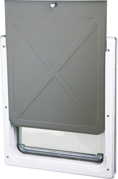TRIXIE 2-Way Locking Dog Door, Medium to X-Large, White