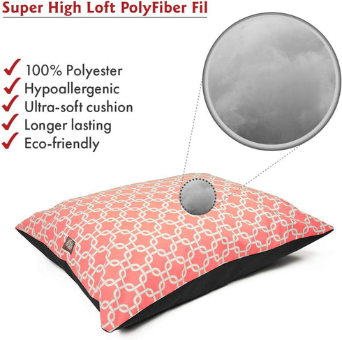 Majestic Pet Large Rectangle Dog Bed, Washable Non-Slip Comfy Pet Bed, Super Value Pillow Dog Bed, 46 x 35 Inch, Links
