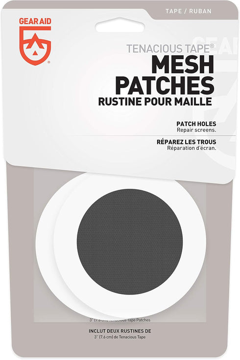 Gear AID Tenacious Tape Mesh Patches, 3” Rounds for Repairing Tents, Bug Screens, Mosquito Netting, and More