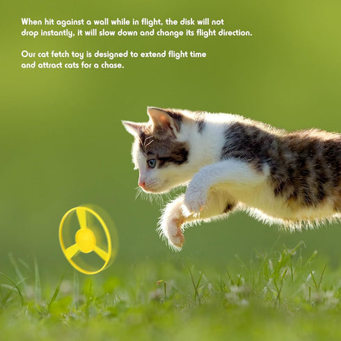 45 Set Arrowbash Pcs Cat Fetch Toy with Colorful Flying Propellers Cat Interactive Toys Playing Tracking Propeller Toy