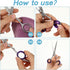 12 PCS Soft Silicone Scissors Finger Rings for Pet Grooming, Thumb Inserts, Finger Protector Ring for Animal Hair