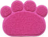 PVC Pet Dog Cat Puppy Kitten Dish Bowl Feeding Placemat, Non-Slip Paw Shape Cat Litter Mat, Rose Small