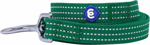 Blueberry Pet Essentials Reflective Better Basics Matching Dog Collar, Leash & Harness Set in Dark Green