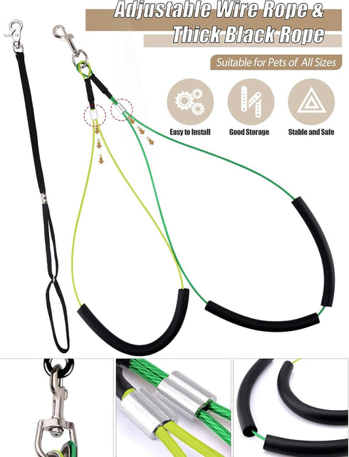 Kalolary Foldable Pet Dog Grooming Arm with Clamp, Dog Grooming Loop Noose & Two No Sit Haunch Holder (Single Arm)