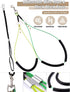 Kalolary Foldable Pet Dog Grooming Arm with Clamp, Dog Grooming Loop Noose & Two No Sit Haunch Holder (Single Arm)