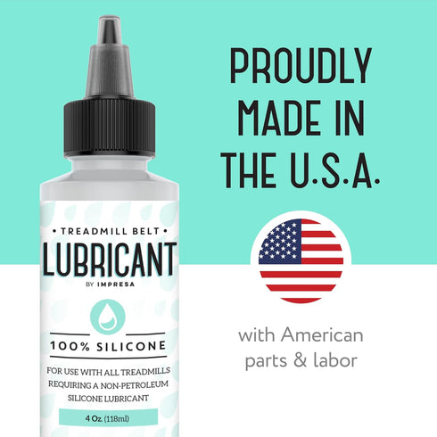 100% IMPRESA Silicone Treadmill Lubricant / Treadmill Lube - Easy to Apply Treadmill Belt Lubrication Oil - Made in The