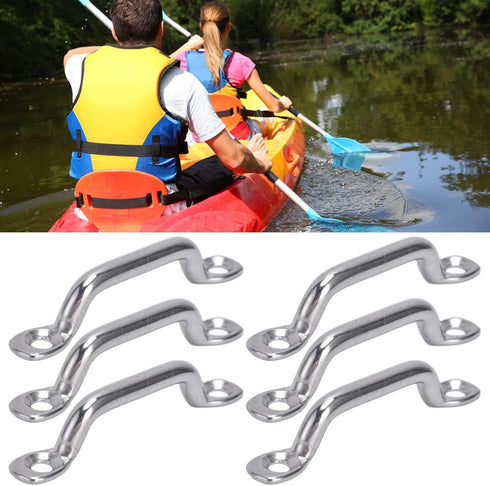 Pissente Boat Top Pad Eye, Pack of 10, 316 Stainless Steel Kayak Deck Loop Tie Down Anchor Point Set