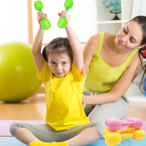 Kids Dumbbells Set - Adjustable Sand or Water Filled Dumbbells for Fun & Fitness, Toddler Weight Set