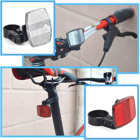 VICDUEKG 6 Pcs Bicycle Reflectors Front and Rear Kit, Safety Warning Reflectors for Night Cycling