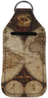 Large Vintage World Map Hand Sanitizer & Keychain Holder