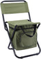 LEADALLWAY Fishing Chair with Cooler Bag Compact Fishing Stool Foldable Small Hunting