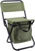 LEADALLWAY Fishing Chair with Cooler Bag Compact Fishing Stool Foldable Small Hunting