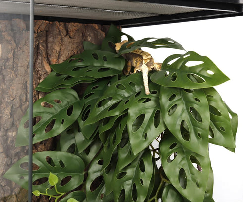 WOLEDOE Reptile Plants for Terrarium, Amphibian Habitat Decor Artificial Hanging Plants with Suction Cup - Fake Swiss