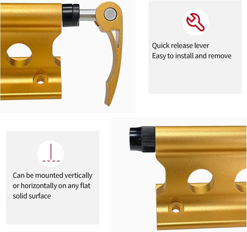 Sutekus Bike Fork Mount, Universal Quick Release Fork Block for Bicycle Car Roof Mount Rack for Truck Trailer