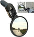 Hafny Bar End Bike Mirror - Stainless Steel Lens Adjustable Rearview Cycle Mirror, Black