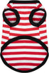 Happy Color Striped Dog Shirt, Cotton Sleeveless Tank Top for Small Medium Dogs, Colorful Pet Apparel, Red XXL