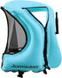 Inflatable Snorkel Vest for Adults, Portable Swim Jacket & Buoyancy Vest for Snorkeling, Swimming, Kayaking