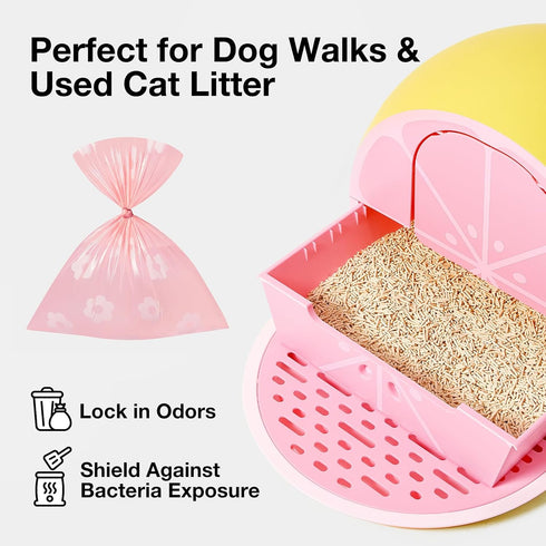 36 540 VETRESKA Lavender Scented Dog Poop Bags, Leak Proof, Extra Thick and Large Pet Waste Bags for Dog Walking